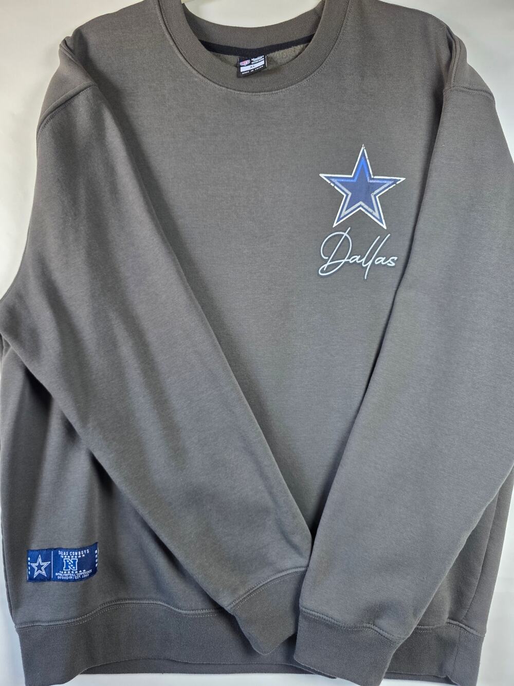 NFL Dallas Cowboys Charcoal Gray Crewneck Sweatshirt Size XL